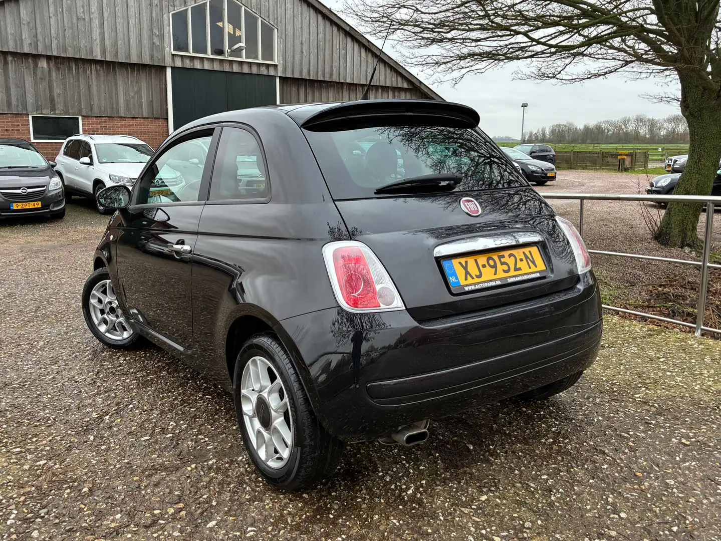 Fiat 500 1.2 Lounge | Half leder + Airco nu € 3.975,-!!! Schwarz - 2