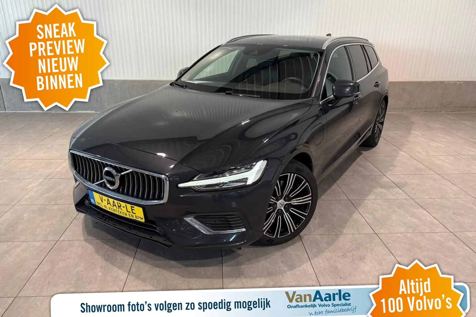 Volvo V60 T6 Aut. Plug-In Hybrid Inscription Leder 340pk Grijs - 1