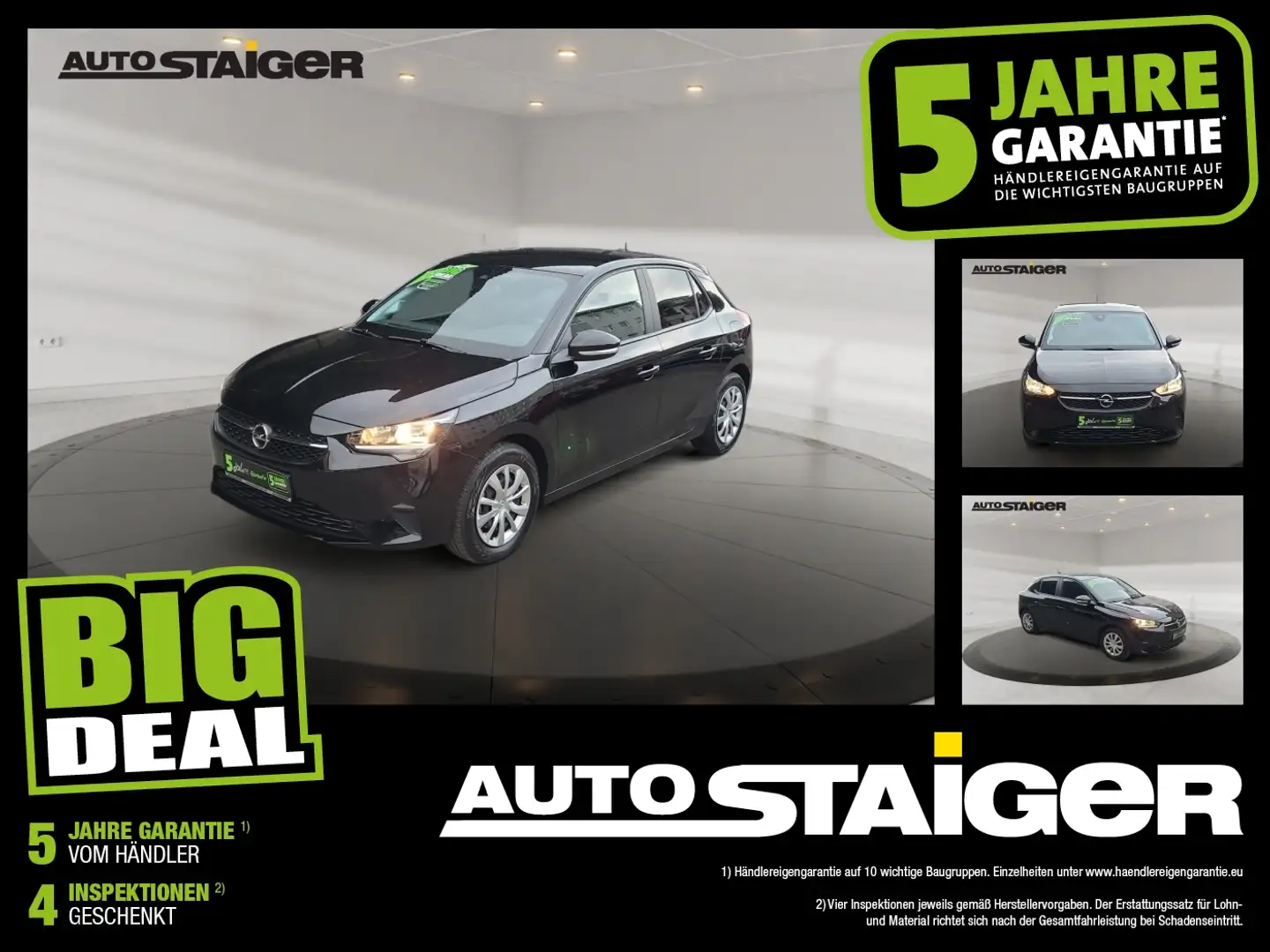 Opel Corsa F 1.2 Edition Navi*Winterpaket*Parksens Zwart - 1