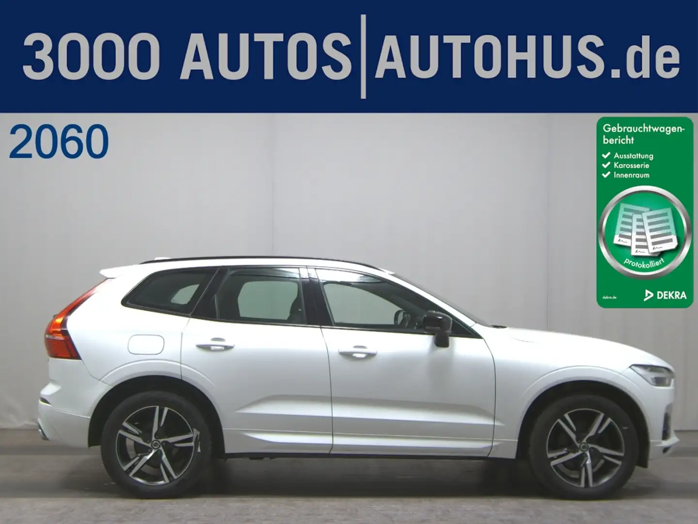 Volvo XC60 D4 R Design AHK ACC Navi LED Leder el.Heck Weiß - 1
