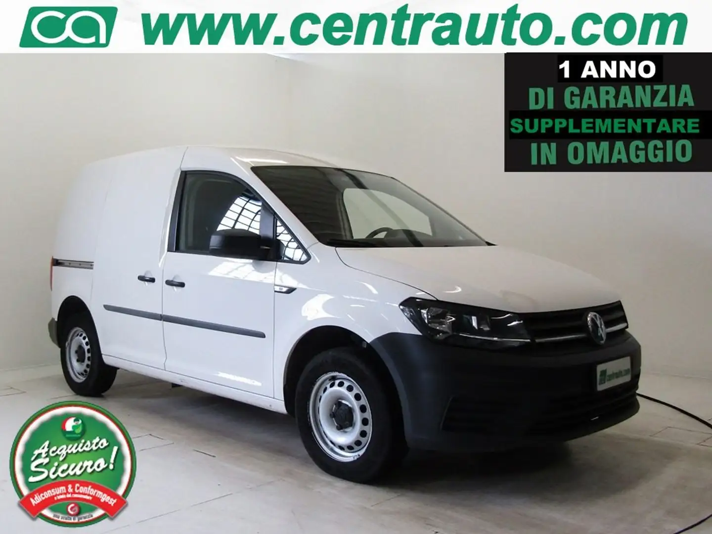 Volkswagen Caddy 2.0 TDI Furgone * AUTOCARRO * 2POSTI * Bianco - 1