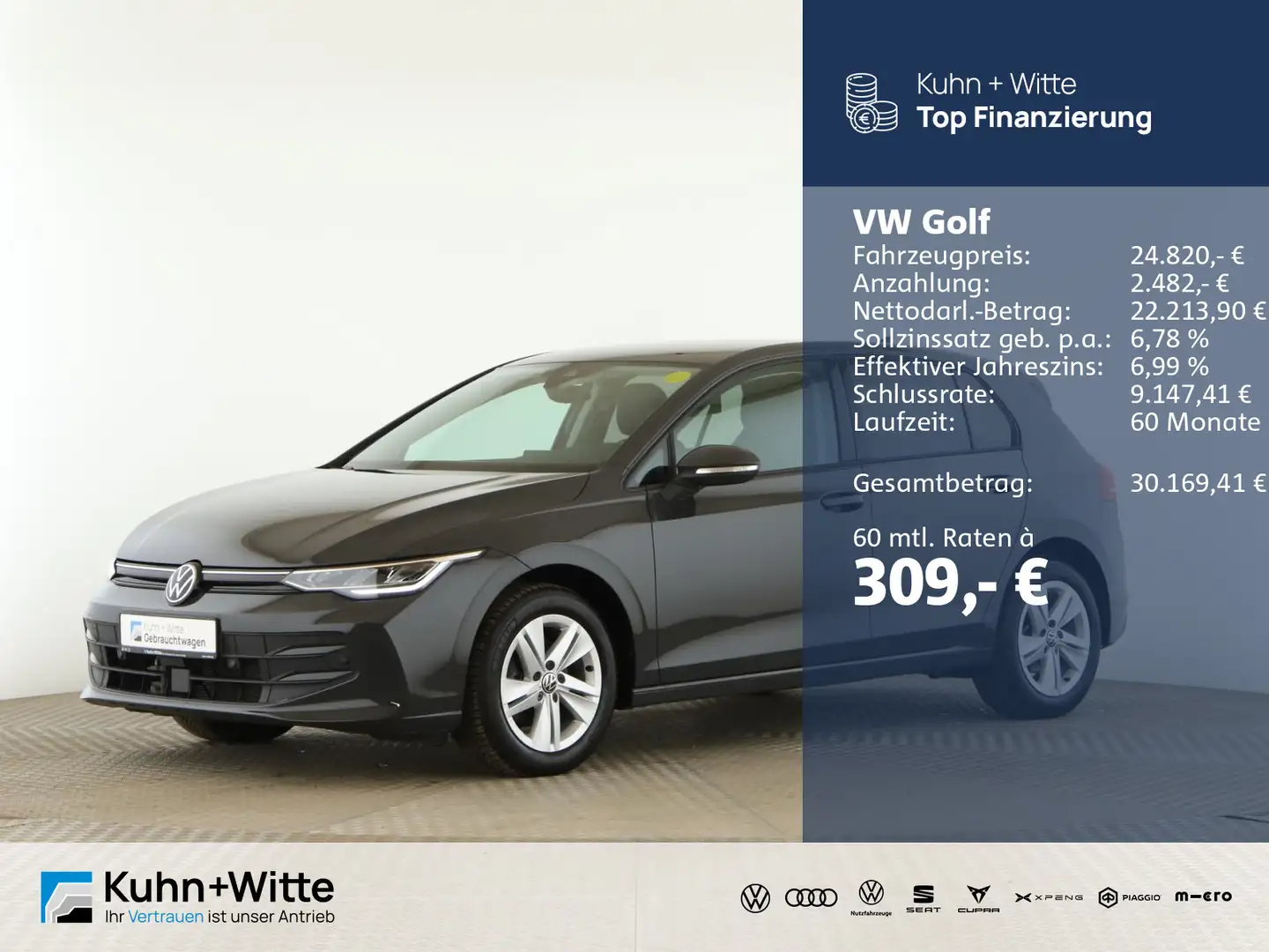 Volkswagen Golf VIII 1.5 TSI *ACC*LED*PDC*SHZ*AppleCar* Grau - 1