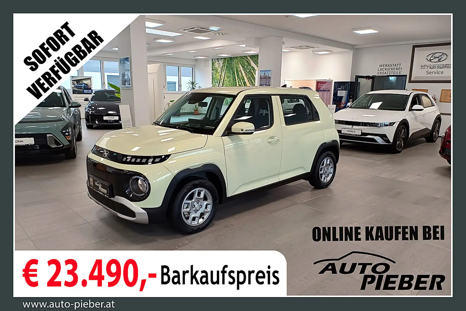 Hyundai Inster 49kWh Smart Line *Wärmepumpe*LED*Navi*Klima*RFK* Gelb - 1