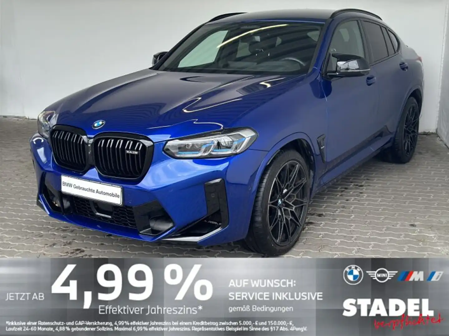 BMW X4 M Laser.HuD.360°.HarKa.LR-Hz.ACC.Komfort-Zg Blau - 2