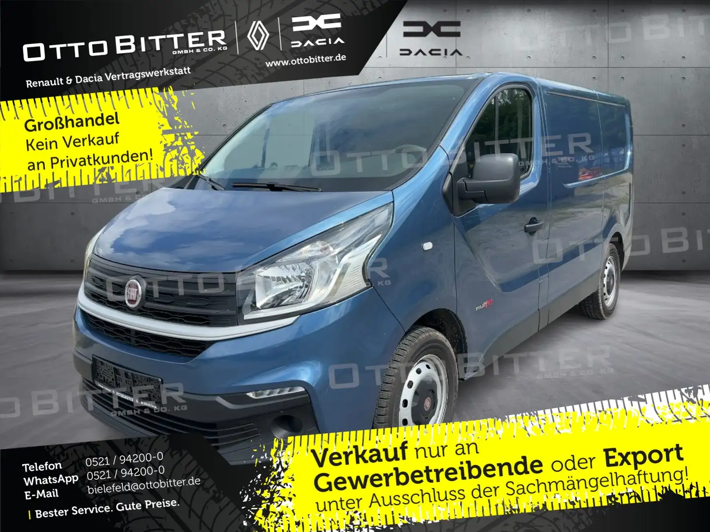 Fiat Talento 1.6 Multijet Turbo L1H1 ANHÄNGERKUP/GJR Blau - 1