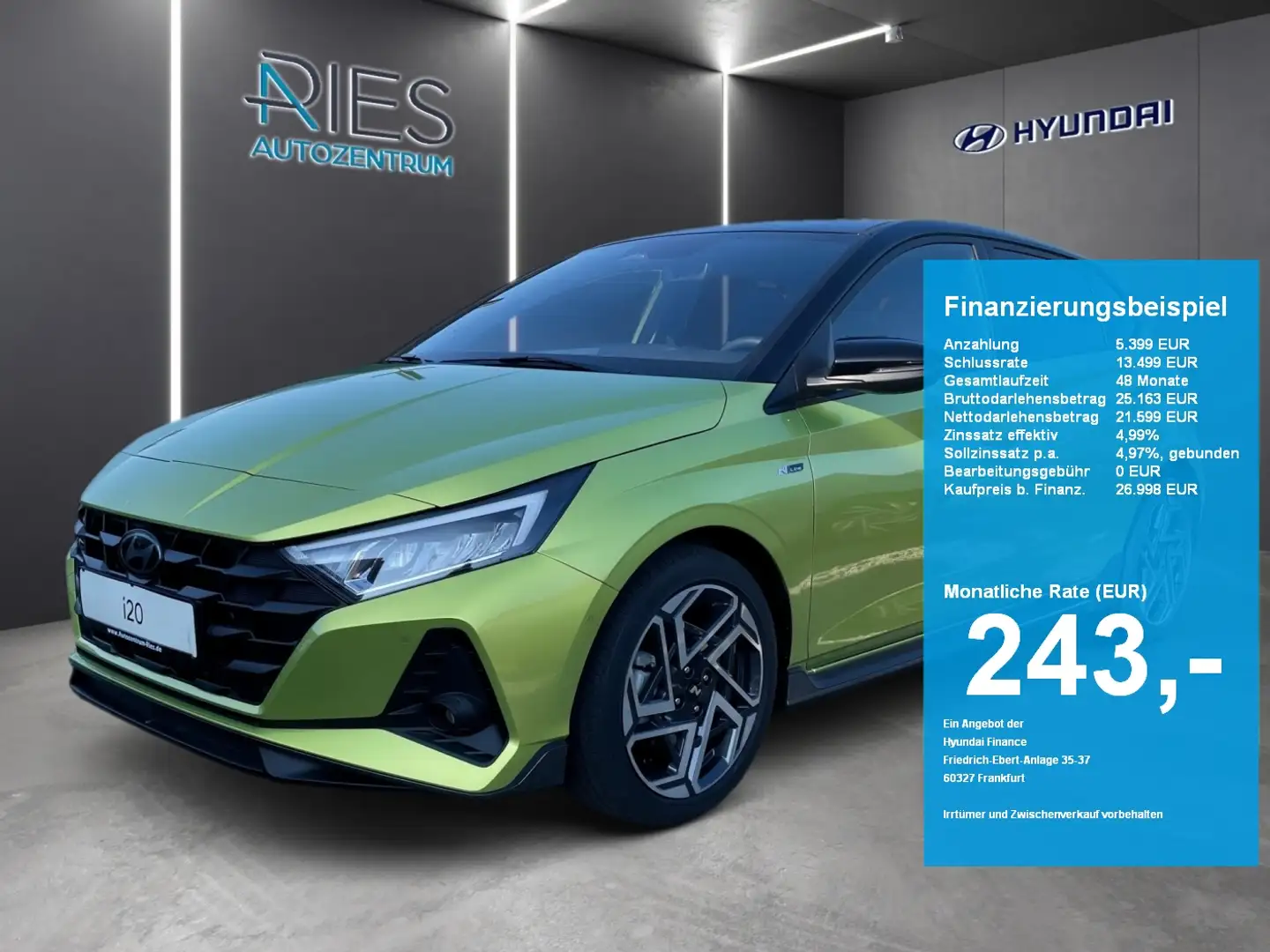 Hyundai i20 1.0 T-GDI N-Line KlimaA*LED*Navi*SHZ*4xSHZ Noir - 1