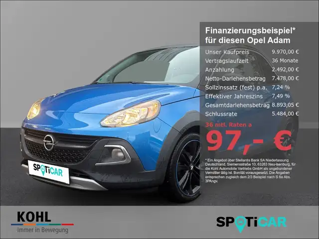 Opel Adam Rocks Faltdach Freisprech Lederlenkrad SHZ Temp Kl