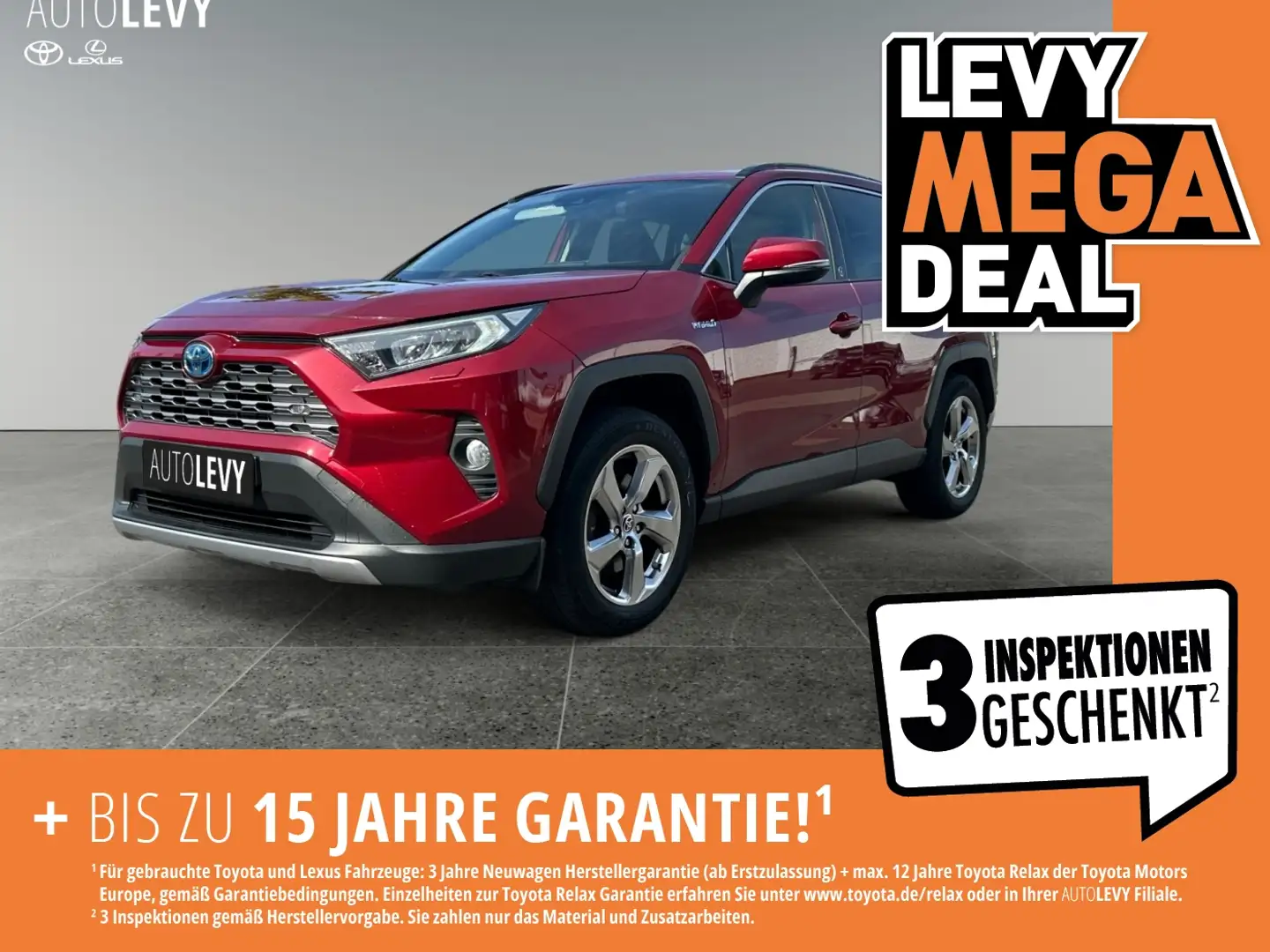 Toyota RAV 4 RAV4 2.5 Hybrid  4x2  Team D *NAVI*KLIMA*AHK*RKF Rouge - 1