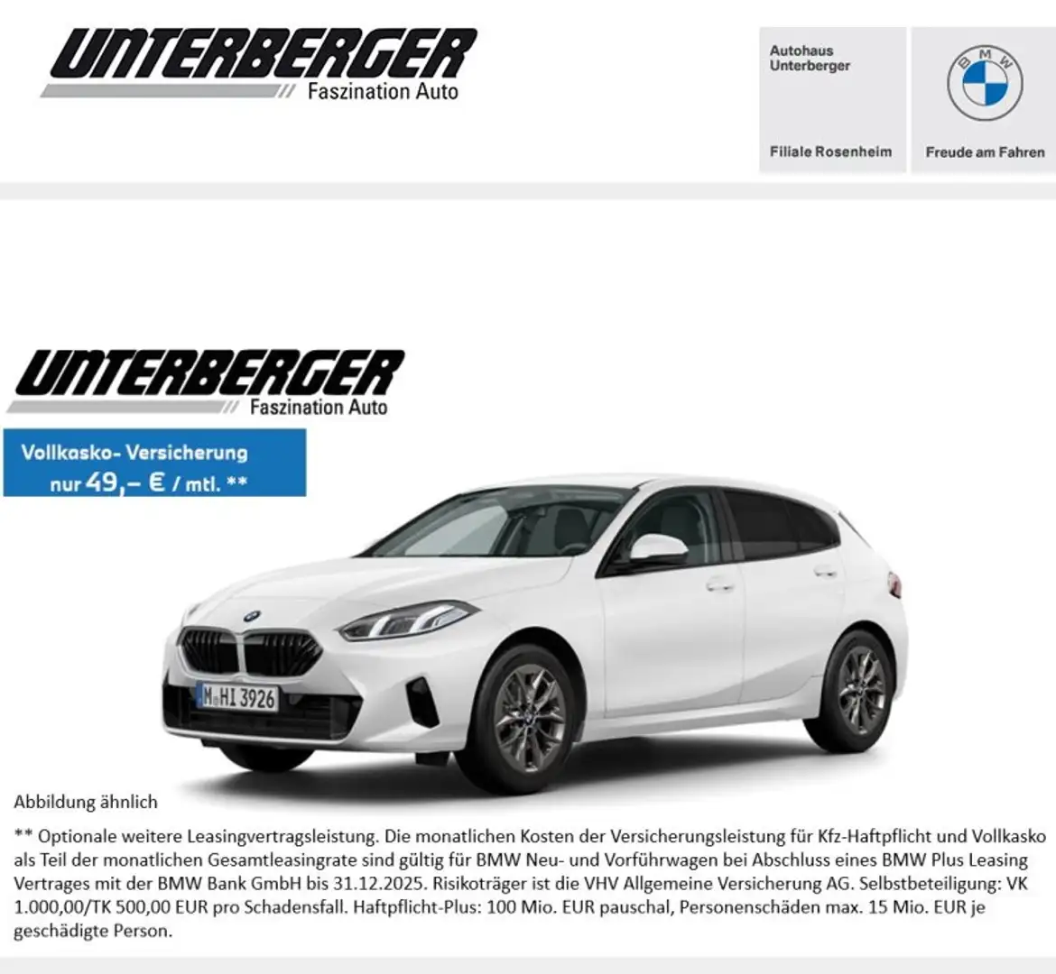 BMW 116 Aktionsmodell - kurzfristig verfügbar Bianco - 1