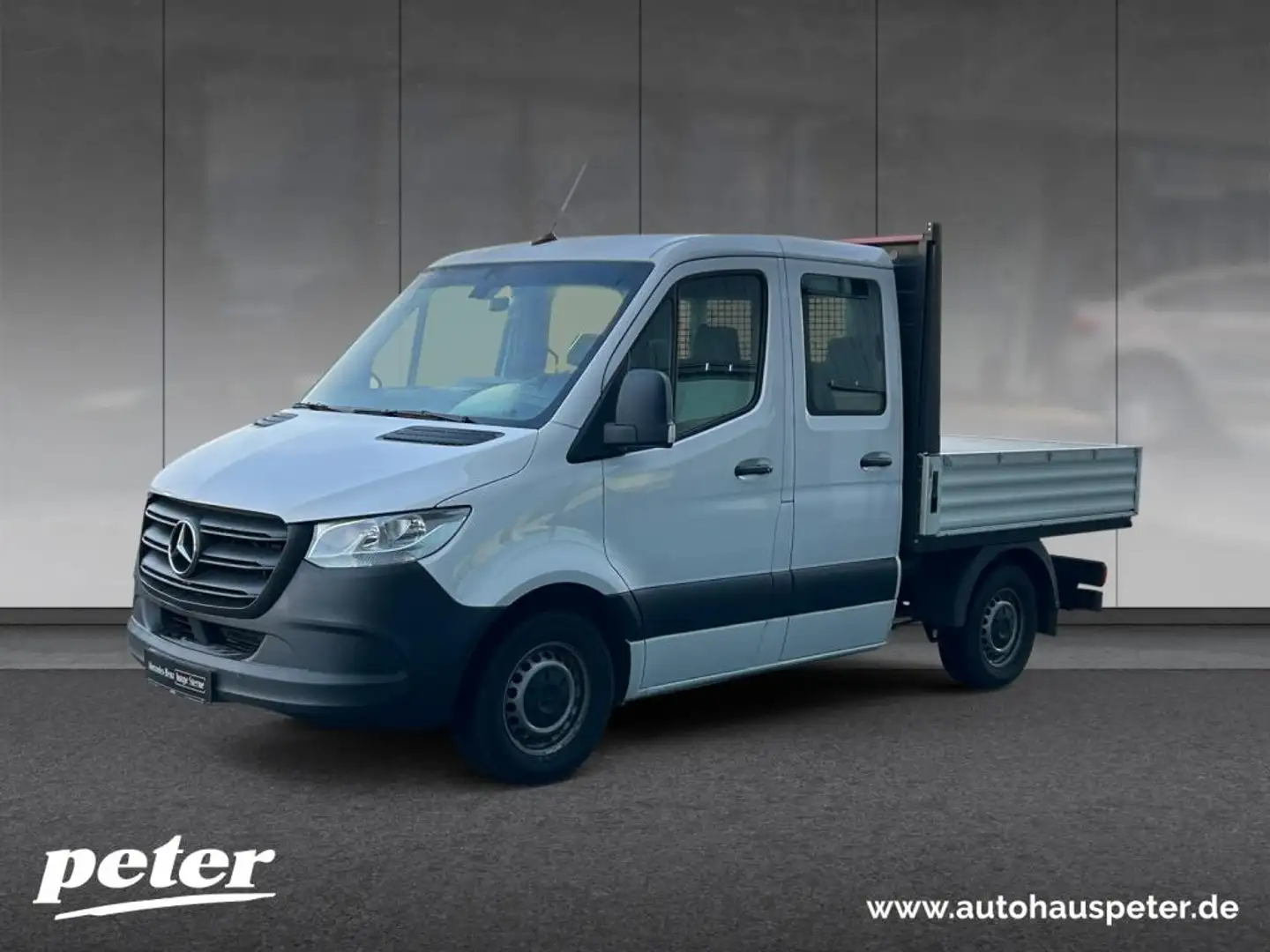 Mercedes-Benz Sprinter 214 CDI Doka Pritsche MBUX+AHK+Klima Blanc - 1