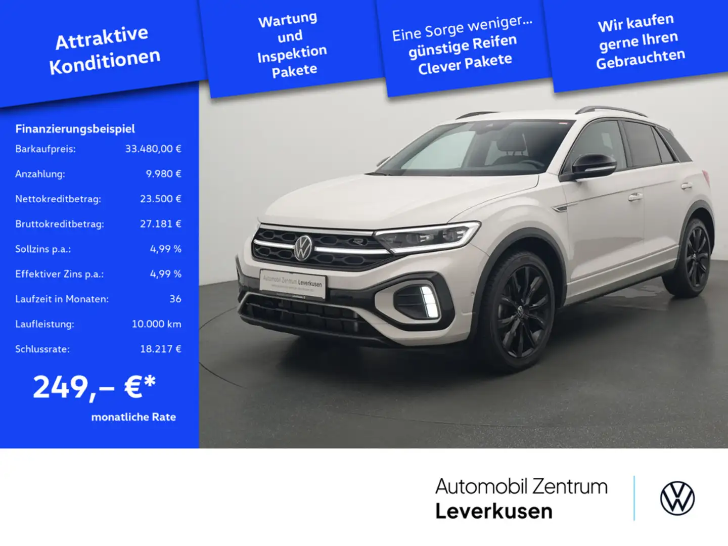 Volkswagen T-Roc R-Line 4Motion DSG MATRIX SHZ VIRT CARPLAY Schwarz - 1