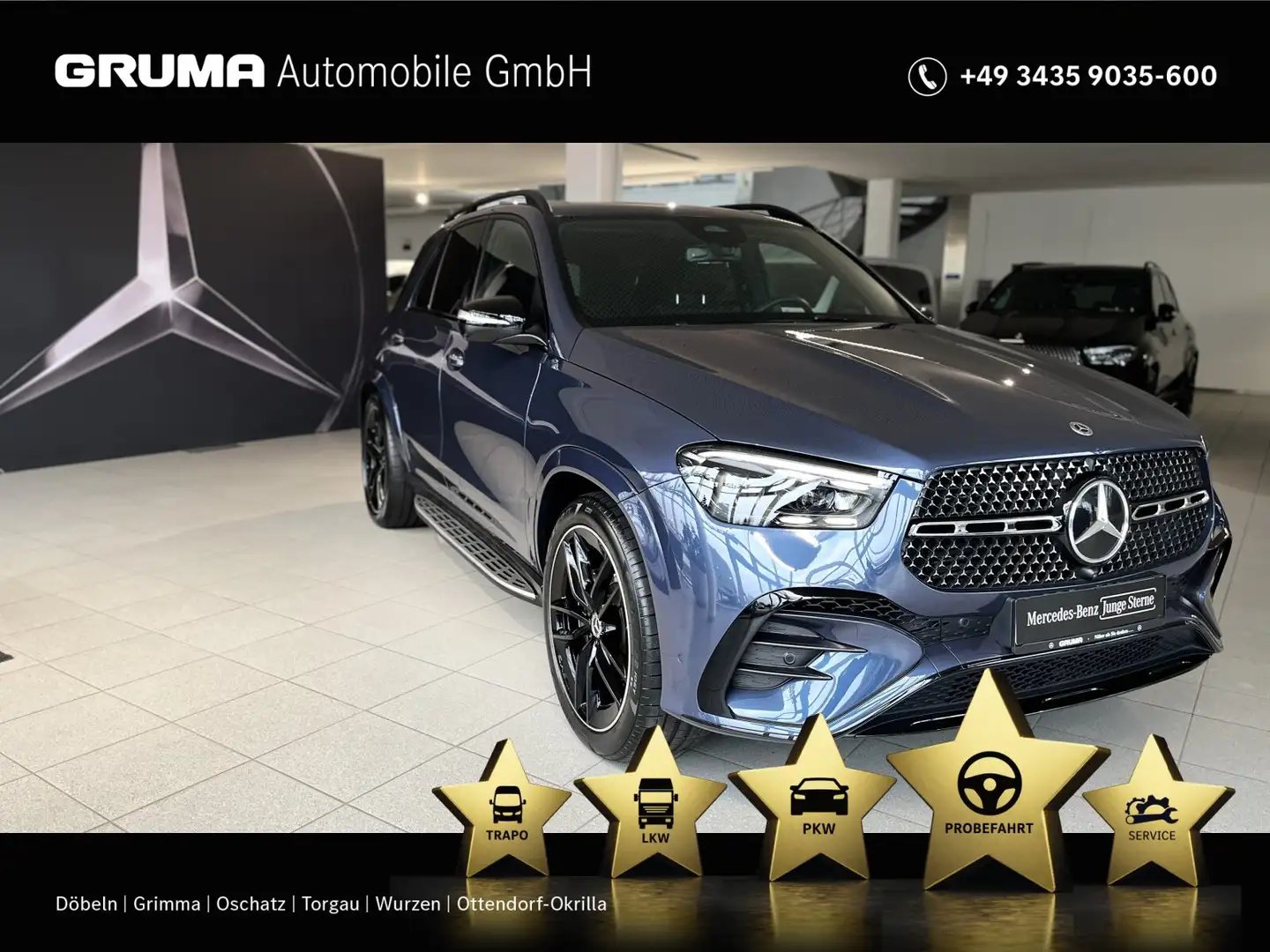 Mercedes-Benz GLE 450 GLE 450 d 4M AMG+Night+Burmest+Airmat+AHK+22Zoll Albastru - 1
