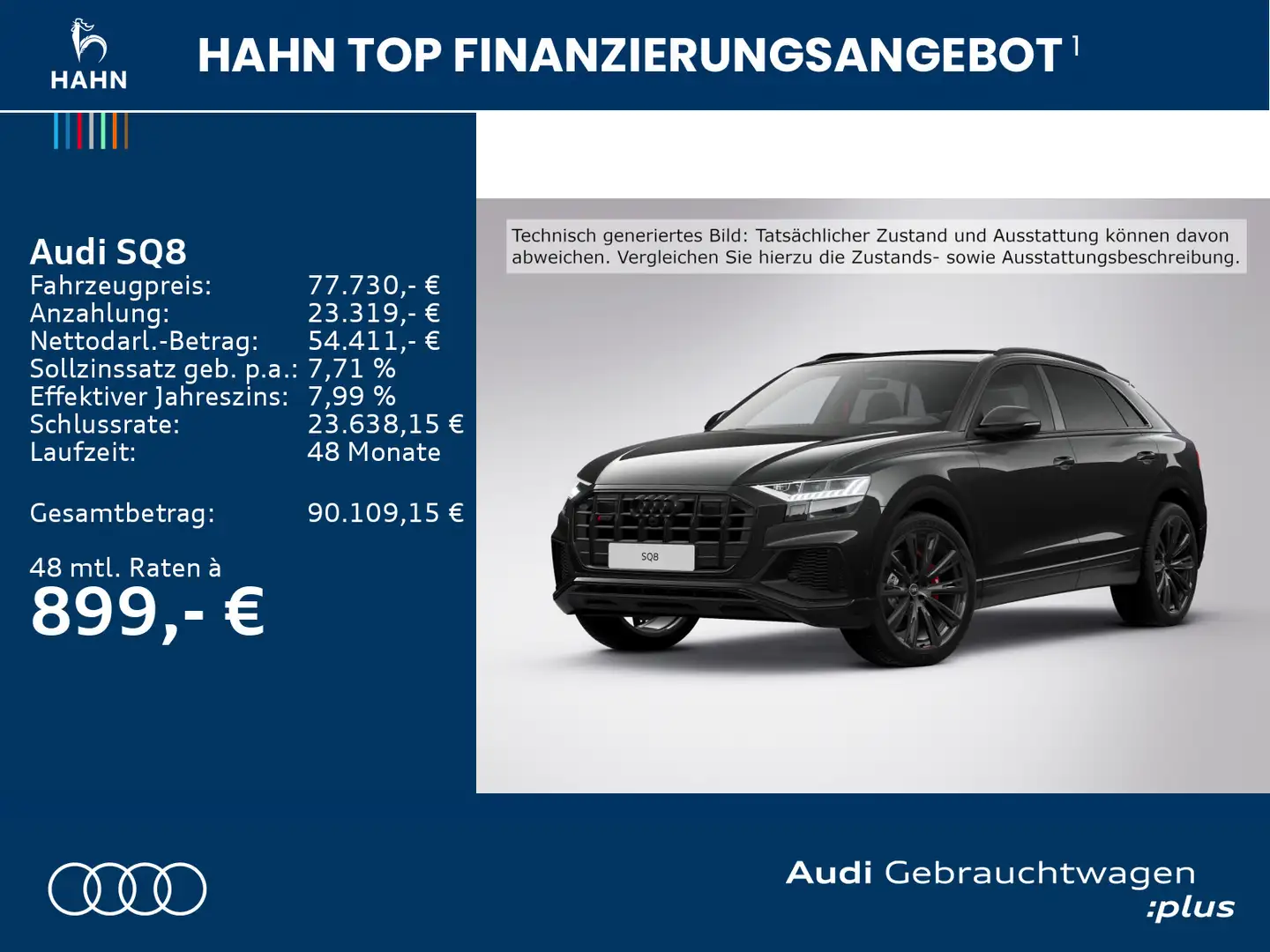 Audi SQ8 competition plus 4.0TFSI quattro S-trc B&O 3 Schwarz - 2