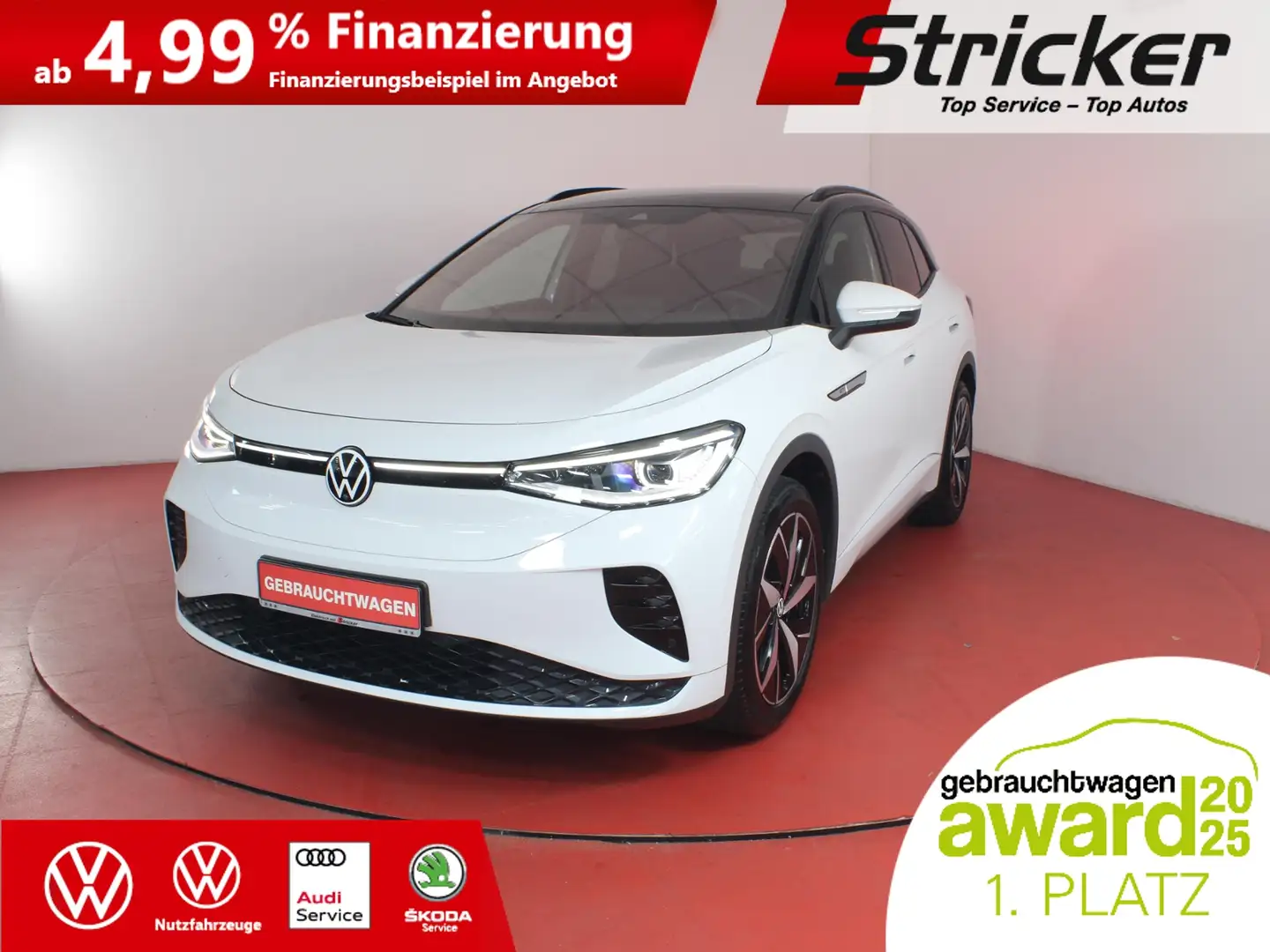 Volkswagen ID.4 GTX 380,-ohne Anzahlung Pano DCC Wärmepumpe Weiß - 2
