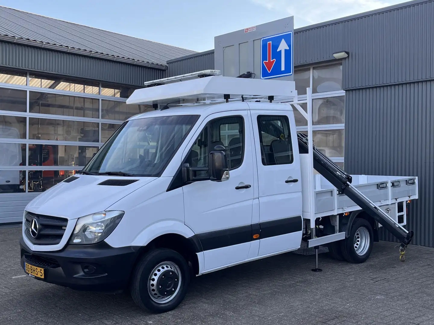 Mercedes-Benz Sprinter 513 CDI 366 Hiab Laadkraan 018T Trekhaak 2000 kg A Wit - 2