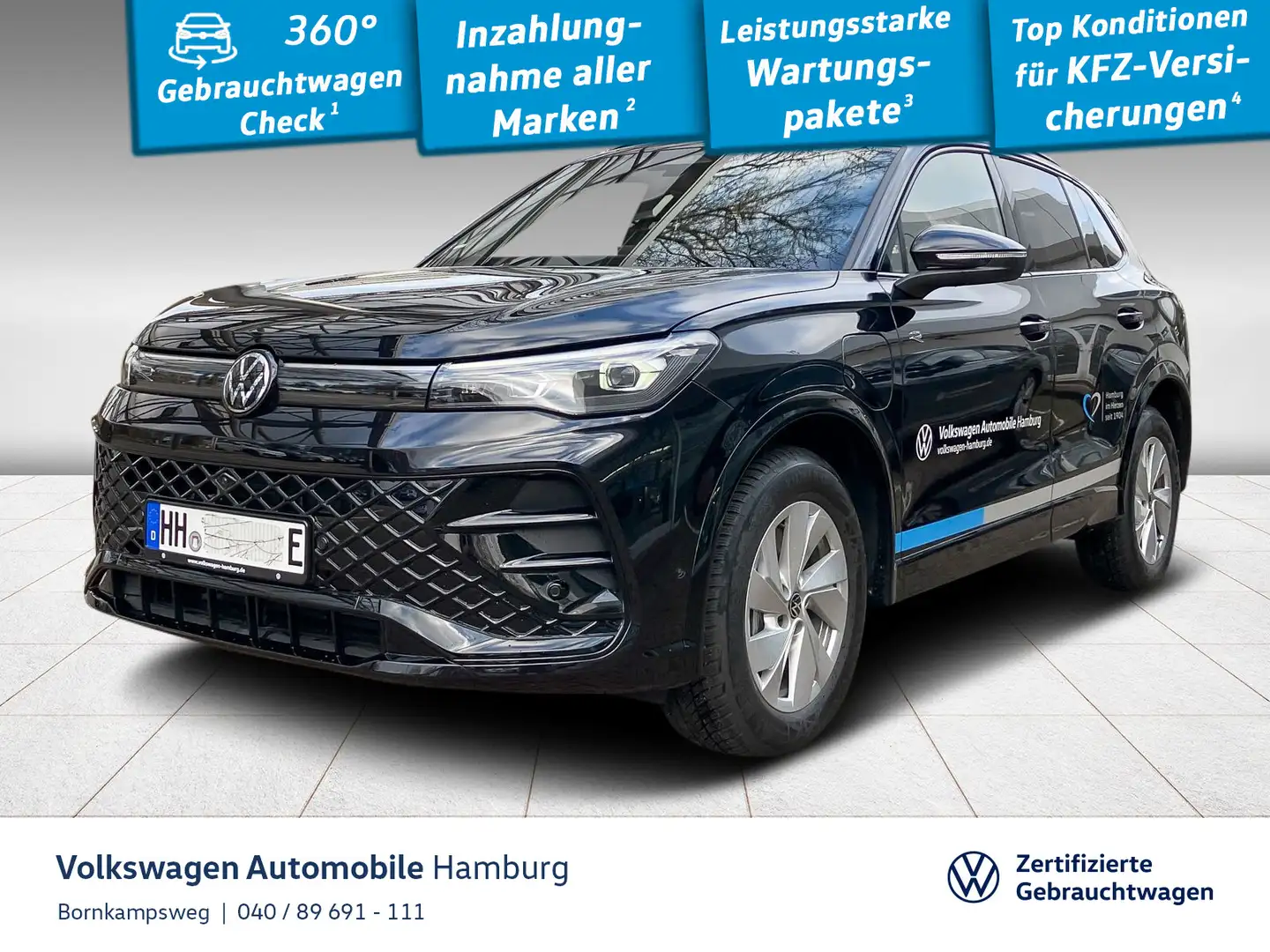 Volkswagen Tiguan 1.5 TSI eHybrid R-Line DSG AHK Navi DCC Schwarz - 1