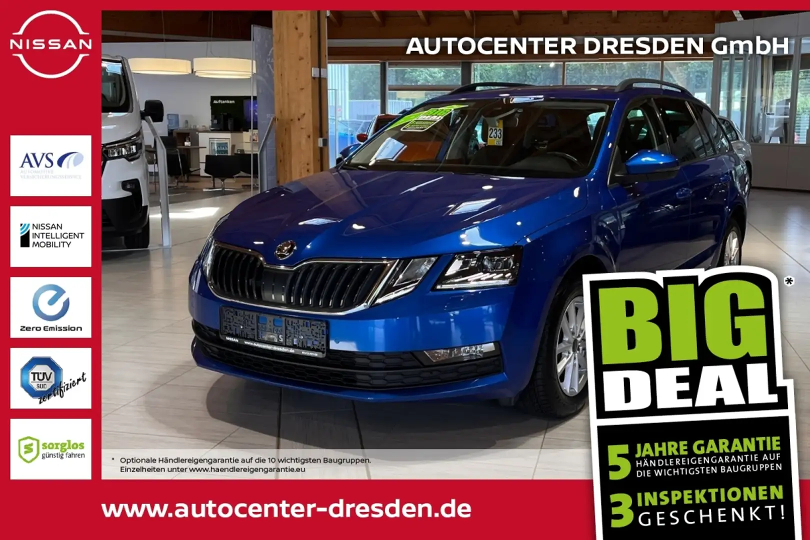 Skoda Octavia Combi 1.6 TDI Clever LED ACC Navi SHZ Blau - 1