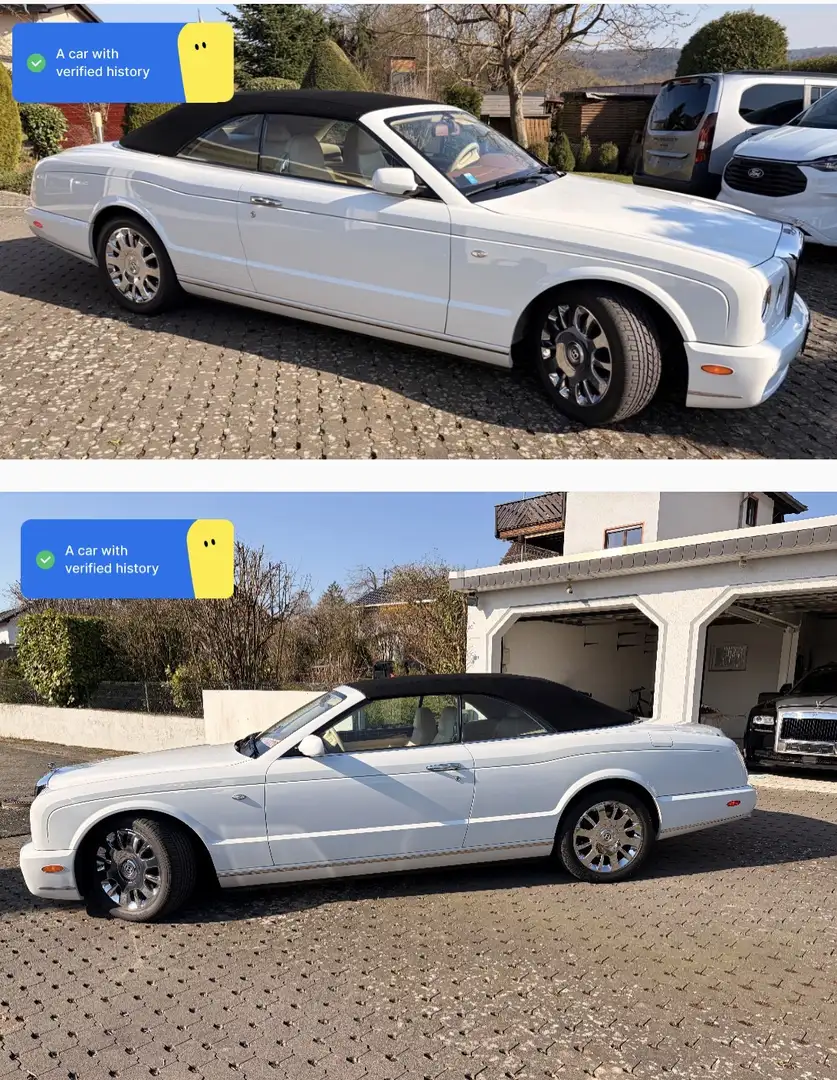 Bentley Azure Cabrio KLASSIKER Service NEU! 1 von 716 weltweit! Blanco - 1
