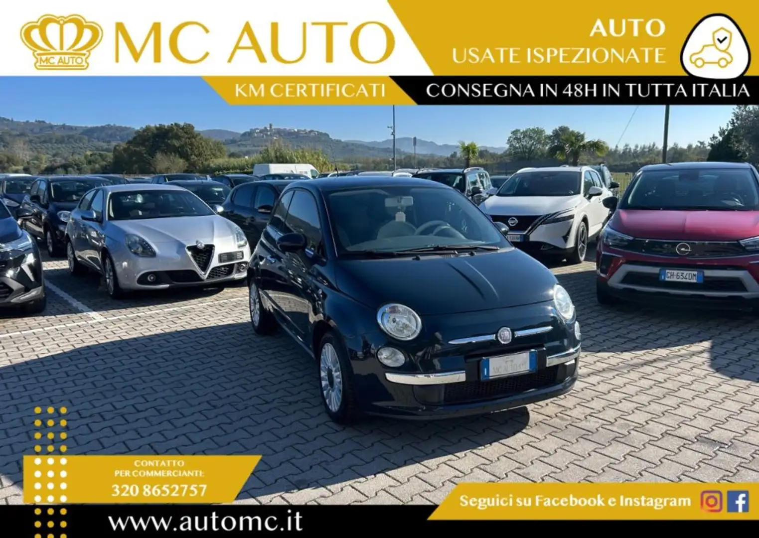 Fiat 500 1.2 Lounge Blau - 1