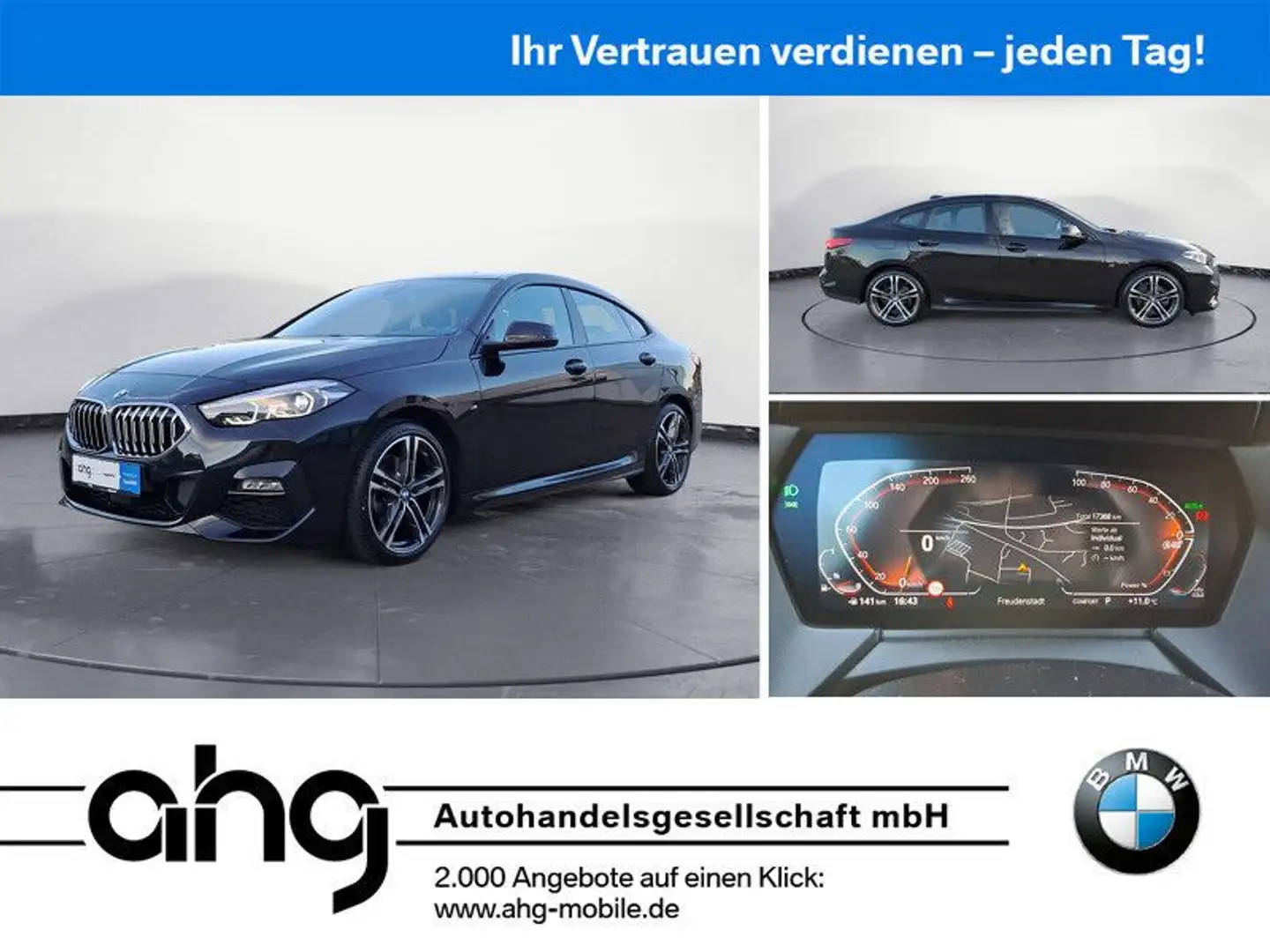 BMW 218i Gran Coupe M Sport Klimaaut. Sportsitze Schwarz - 1