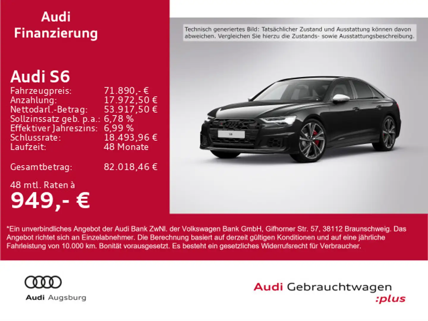 Audi S6 TDI tiptronic 8-fach bereift Schwarz - 1