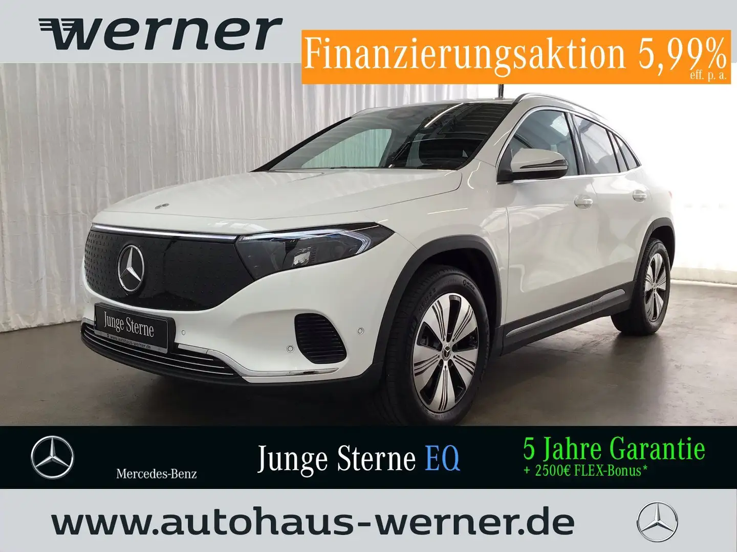Mercedes-Benz EQA 300 4M PROGRESSIVE ADV AHK 360° Memory FLPRO Weiß - 1