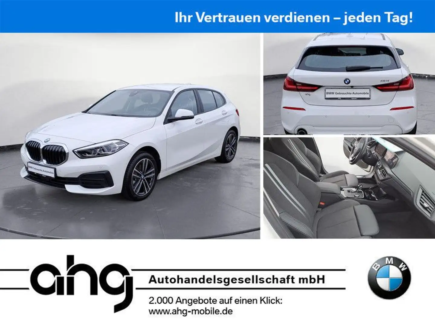 BMW 118 i Advantage Head-Up Sportsitze Parking Assist Weiß - 1