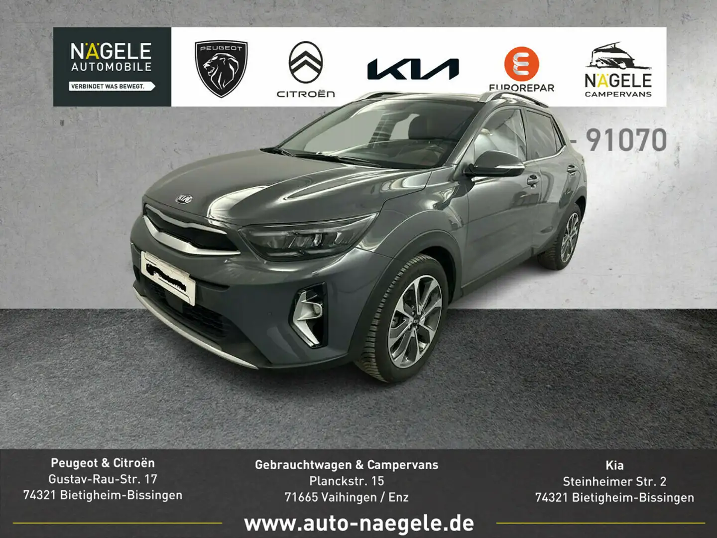Kia Stonic Stonic 1.0 T-GDI Spirit|Navi+LED+Kamera+SZH+AHK Gris - 1