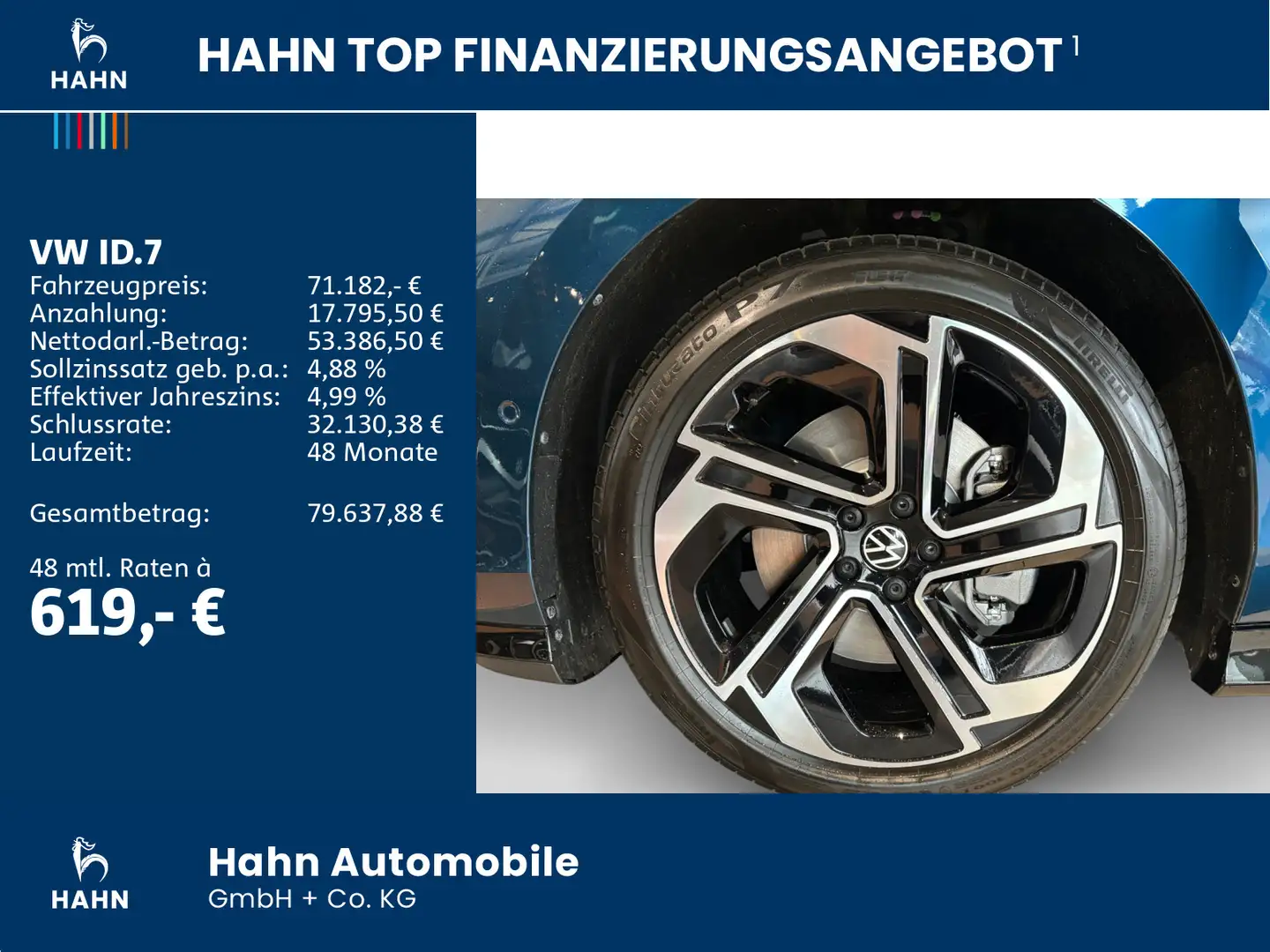 Volkswagen ID.7 GTX Tourer 4MOTION 250 kW (340 PS) Blau - 2
