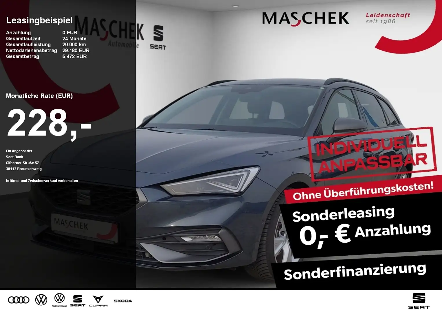 SEAT Leon ST FR 1.5 eTSI Matrix ACC Sitzh. RearView Navi Gris - 1