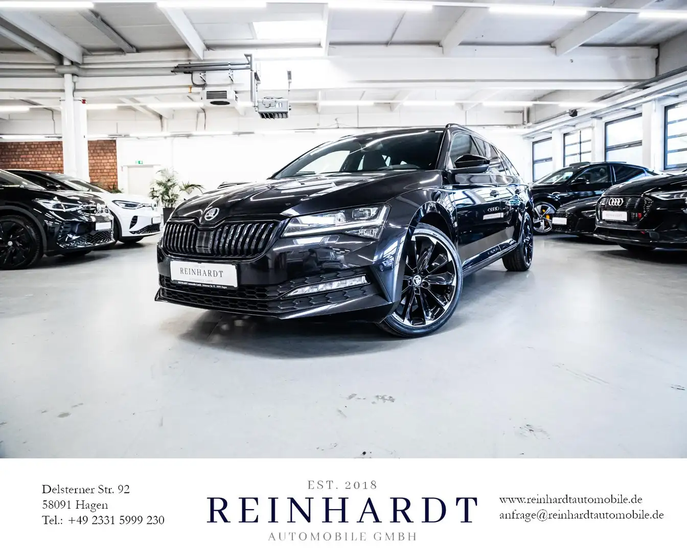 Skoda Superb 2.0TDi SPORTLINE ALL-BLACK/PANO/ACC/360° Noir - 1