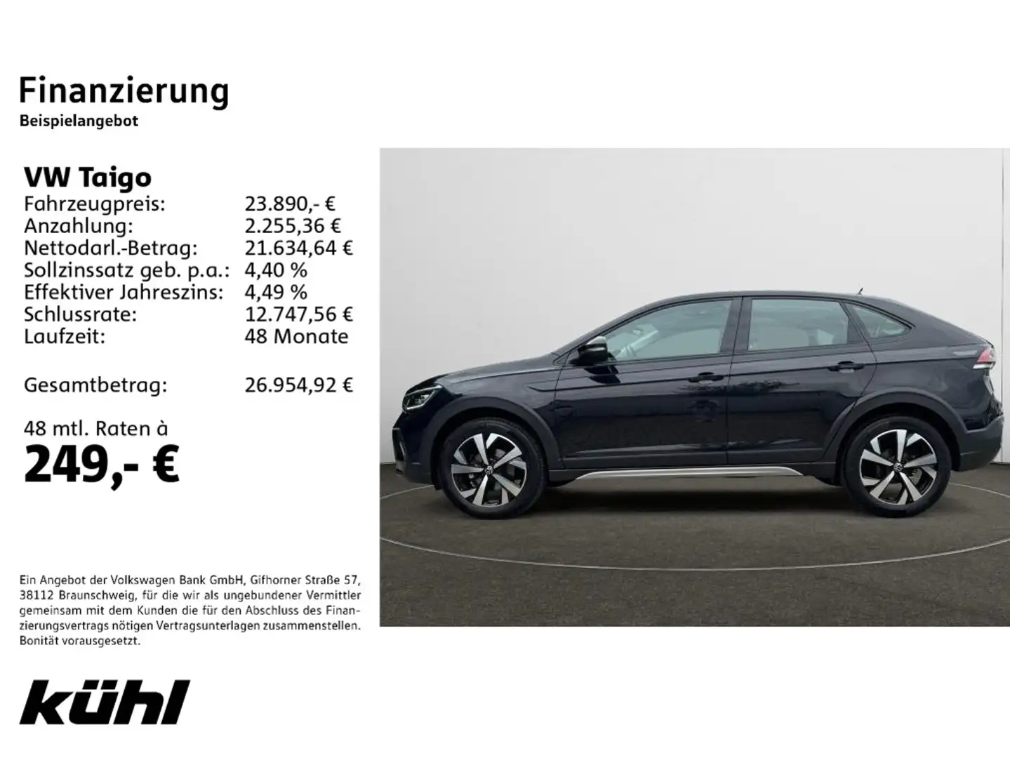 Volkswagen Taigo 1.5 TSI DSG Style Navi,Pano,ACC Noir - 2