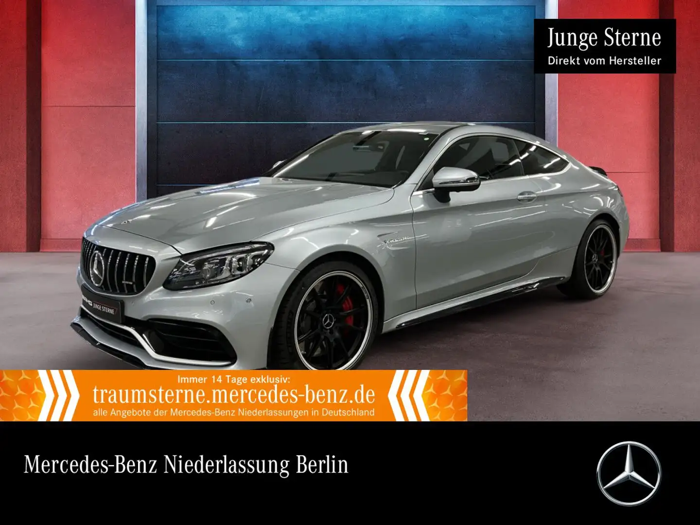 Mercedes-Benz C 63 AMG C 63 S Coupé DRIVERS+360+MULTIBEAM+BURMESTER+SPUR Silber - 1