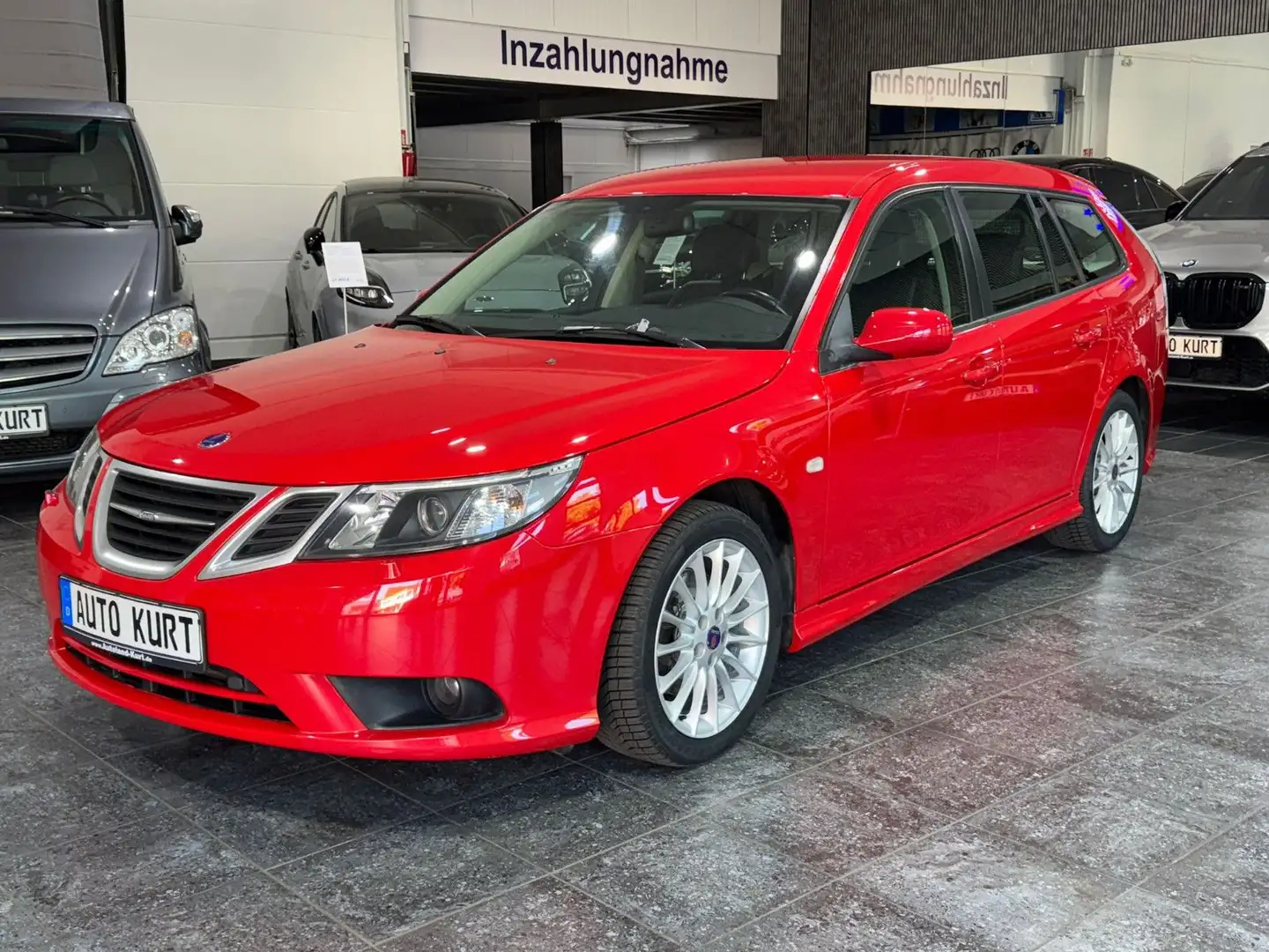 Saab 9-3 1,8T*Sport Combi*Leder*Tempomat*AHK*PDC* Rot - 2