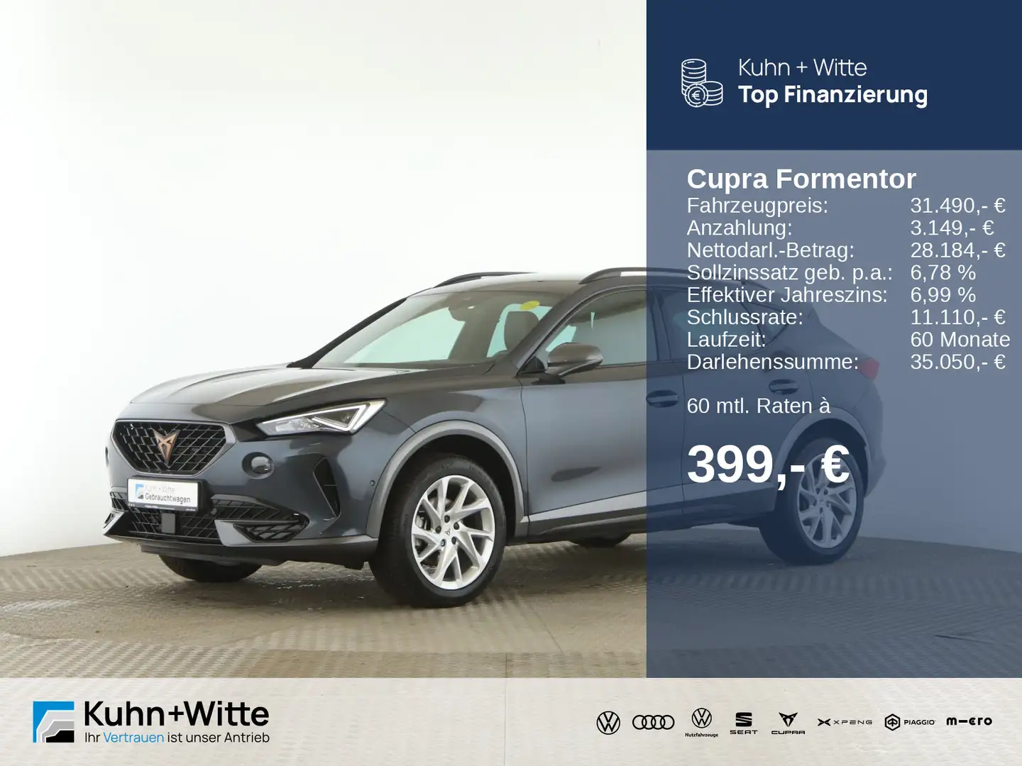 CUPRA Formentor 2.0 TSI 4Drive *VC*ACC*PDC*LED*SHZ*Nav Zwart - 1