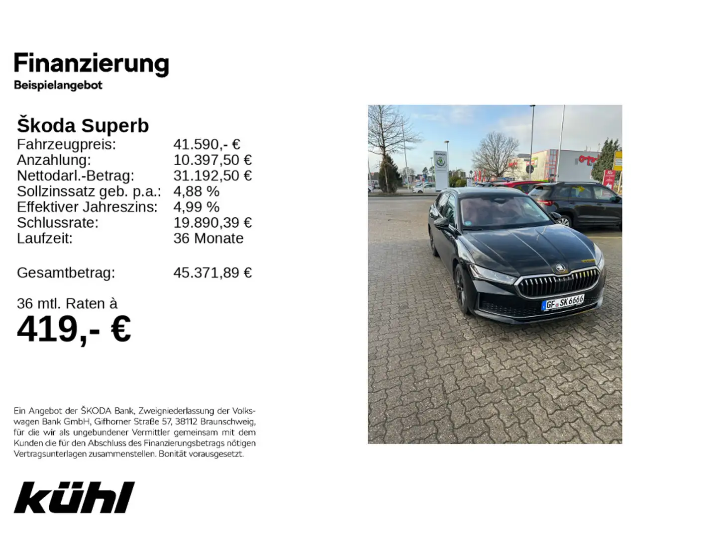 Skoda Superb IV Combi 2.0 TDI DSG L&K Schwarz - 1