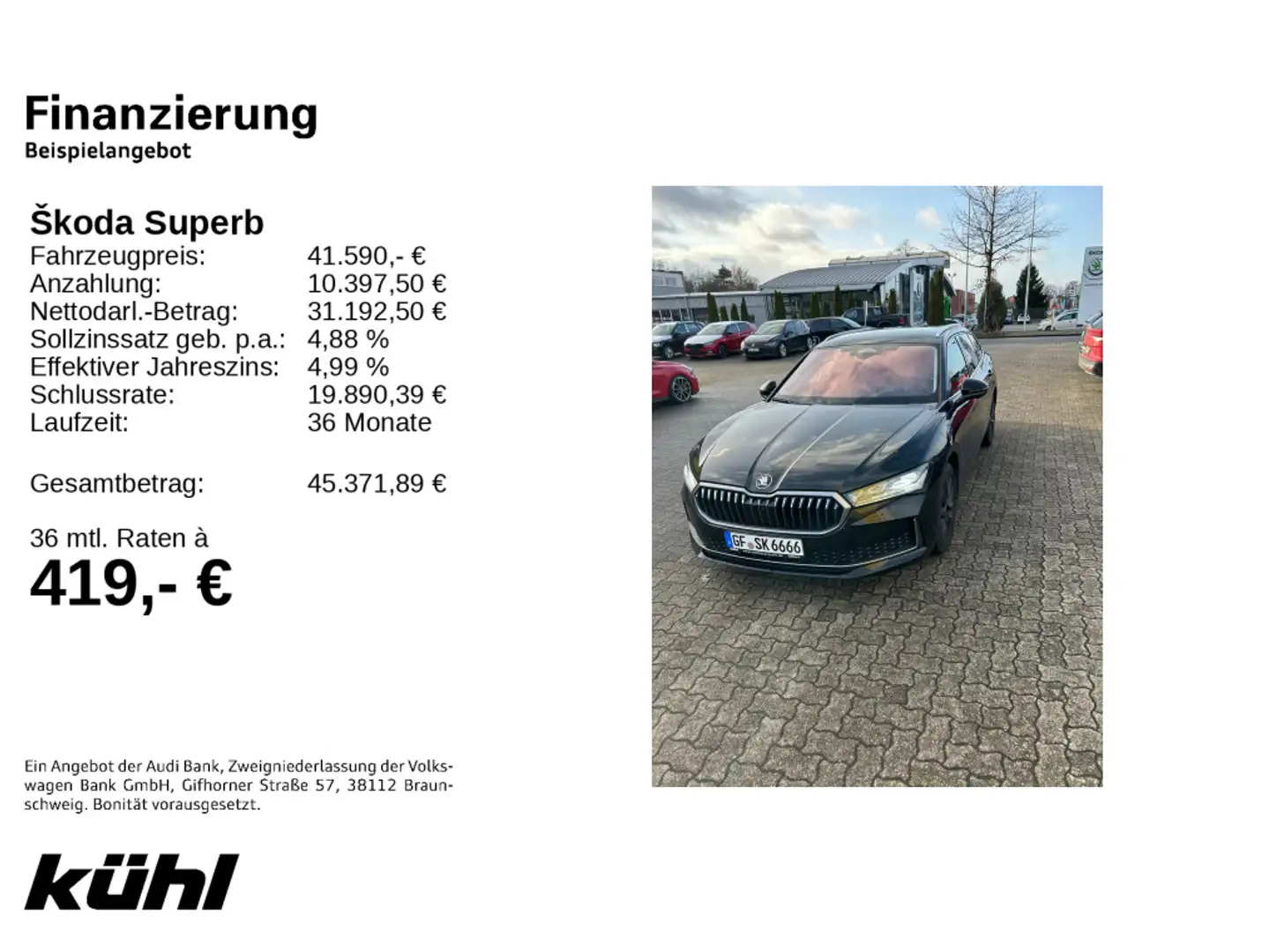 Skoda Superb IV Combi 2.0 TDI DSG L&K Schwarz - 2