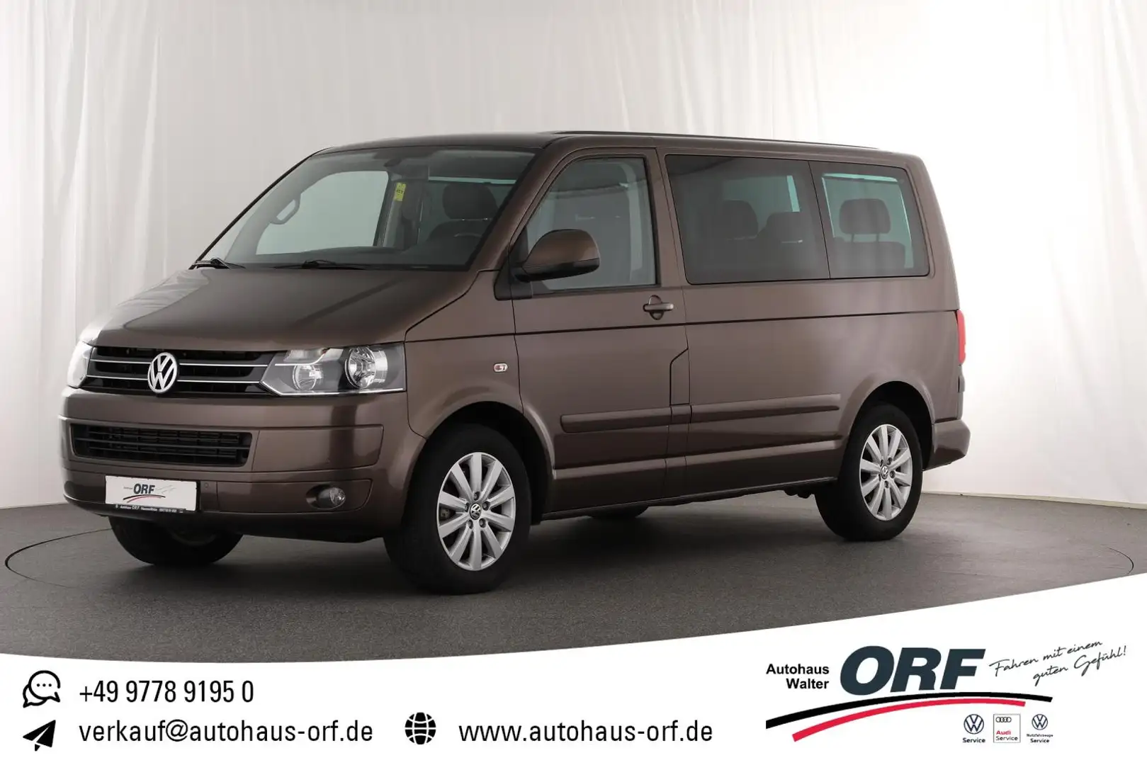 Volkswagen T5 Multivan 2.0 TDI Team DSG AHK NAVI SITZH Braun - 1