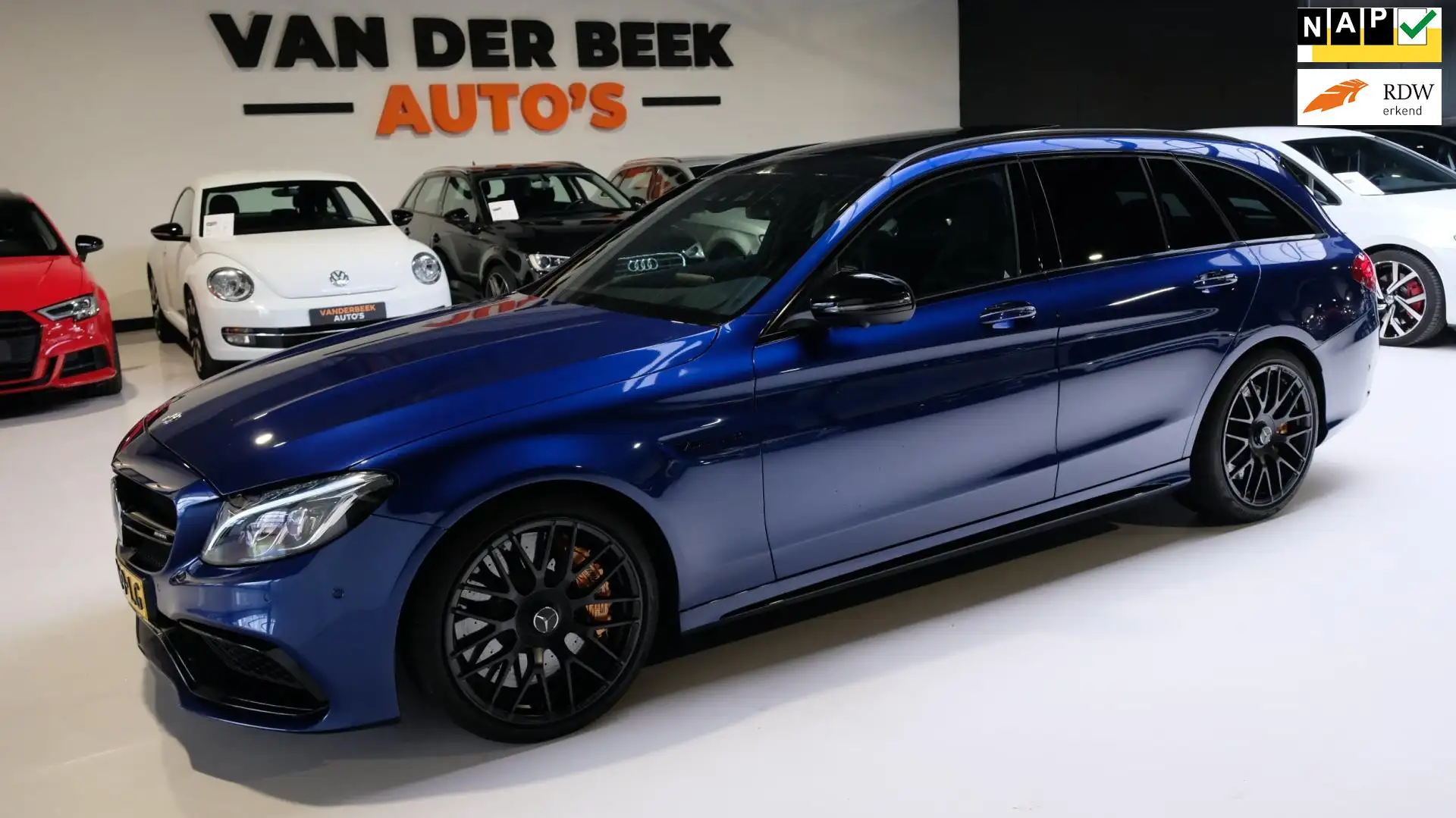 Mercedes-Benz C 63 AMG Estate S 510PK Burmeister|Keramisch|Schaal|Pano|HU Blauw - 1