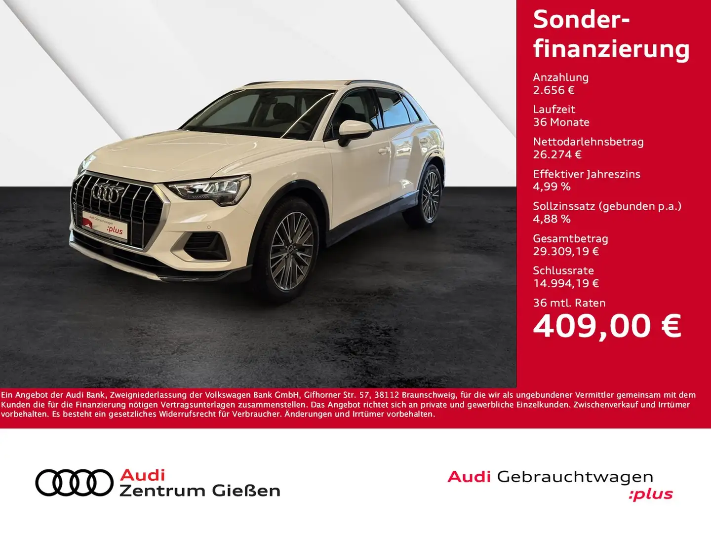 Audi Q3 35 TDI S-tronic advanced 360°Kamera Komfortpaket Weiß - 1