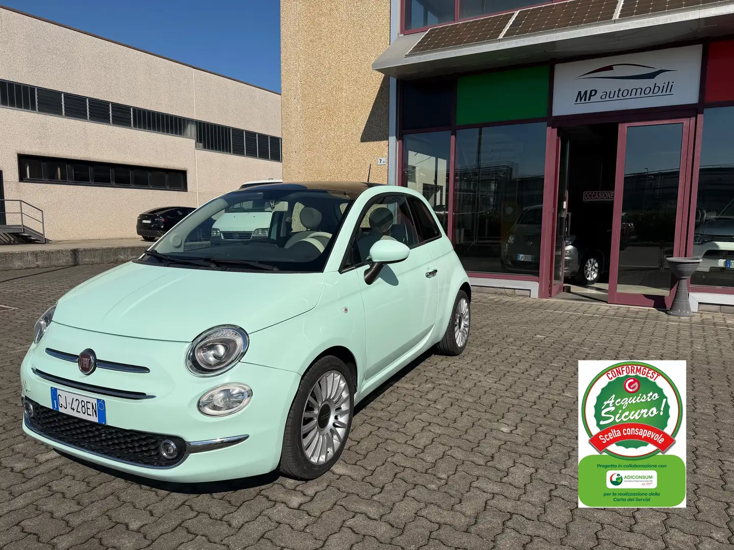 Fiat 500 0.9 t.air t. Lounge 85cv OK NEOPATENTATI Blu/Azzurro - 1