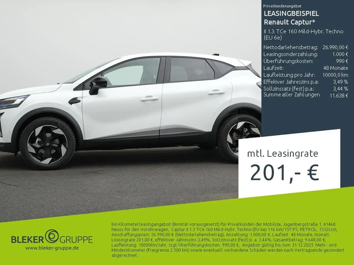 Renault Captur II 1.3 TCe 160 Mild-Hybr. Techno (EU 6e) Bianco - 2