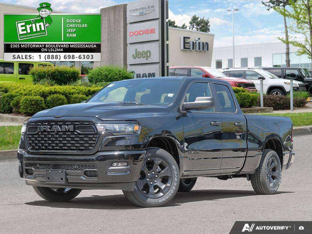 Black 2026 RAM 1500 Pickup Truck Four-Wheel Drive 8-Speed Automatic