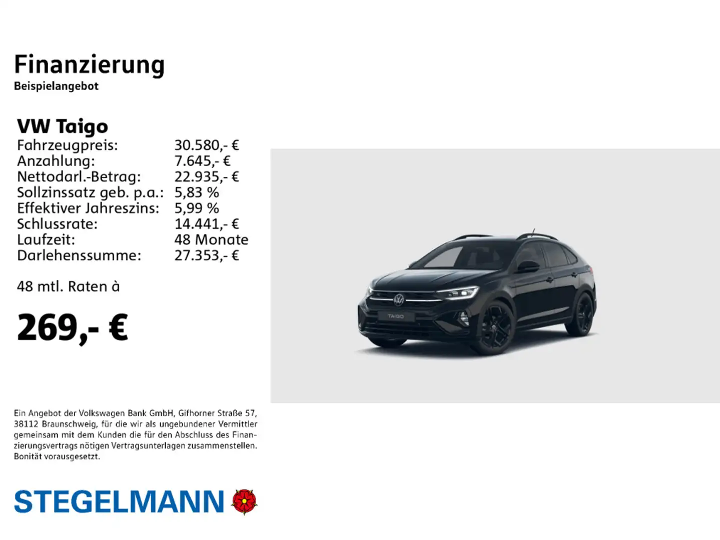 Volkswagen Taigo 1,0 l TSI OPF 6-Gang-Schaltgetriebe R-Line Noir - 2