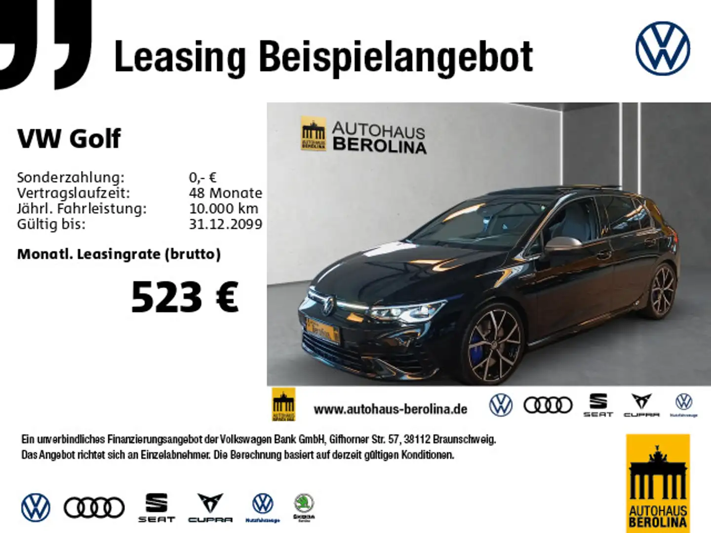 Volkswagen Golf VIII R 2.0 TSI 4M DSG *PANO*IQ-MATRIX*HuD* Schwarz - 1