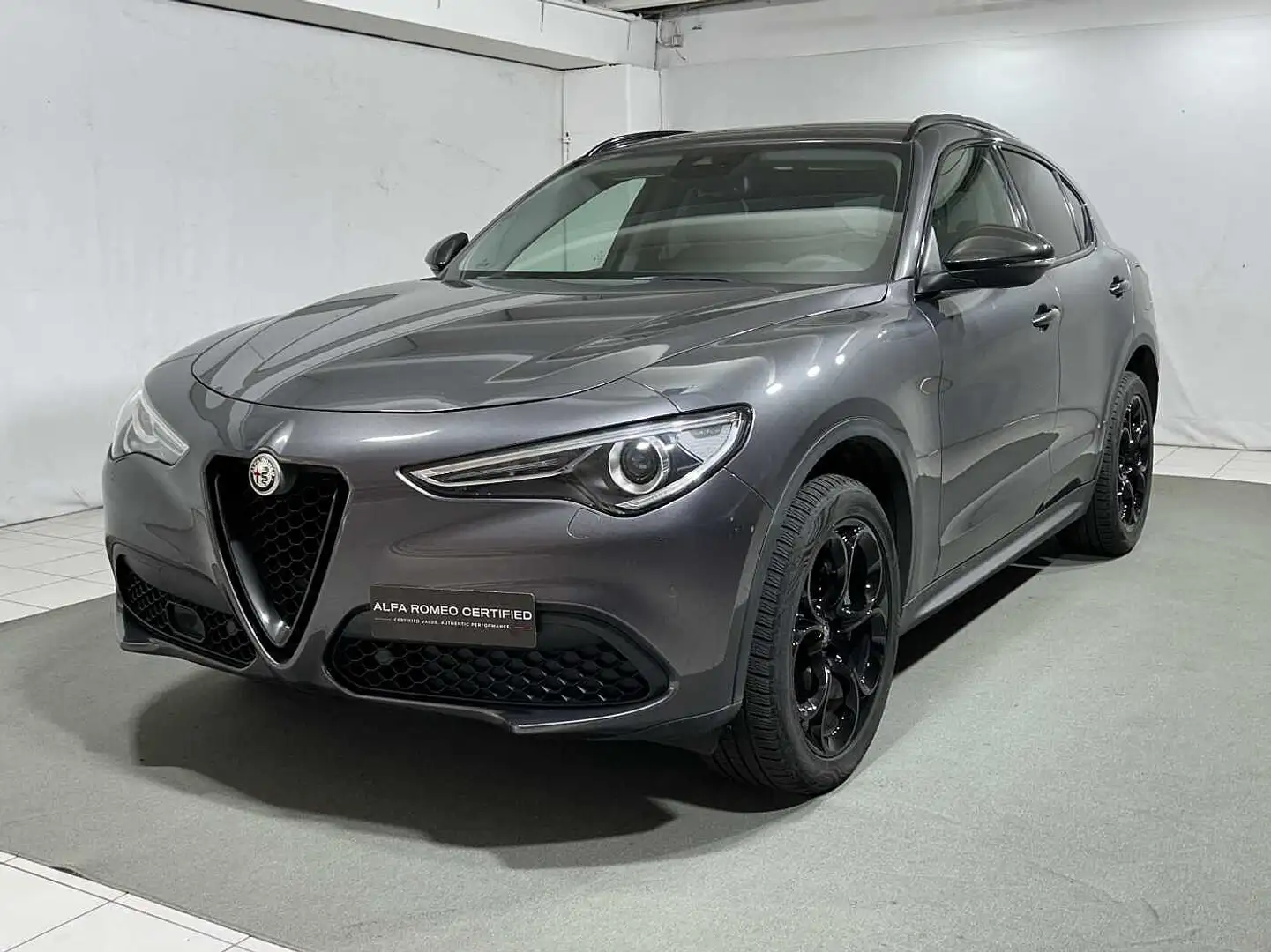 Alfa Romeo Stelvio 2.0 Turbo 200 CV AT8 Q4 B-Tech Grijs - 1