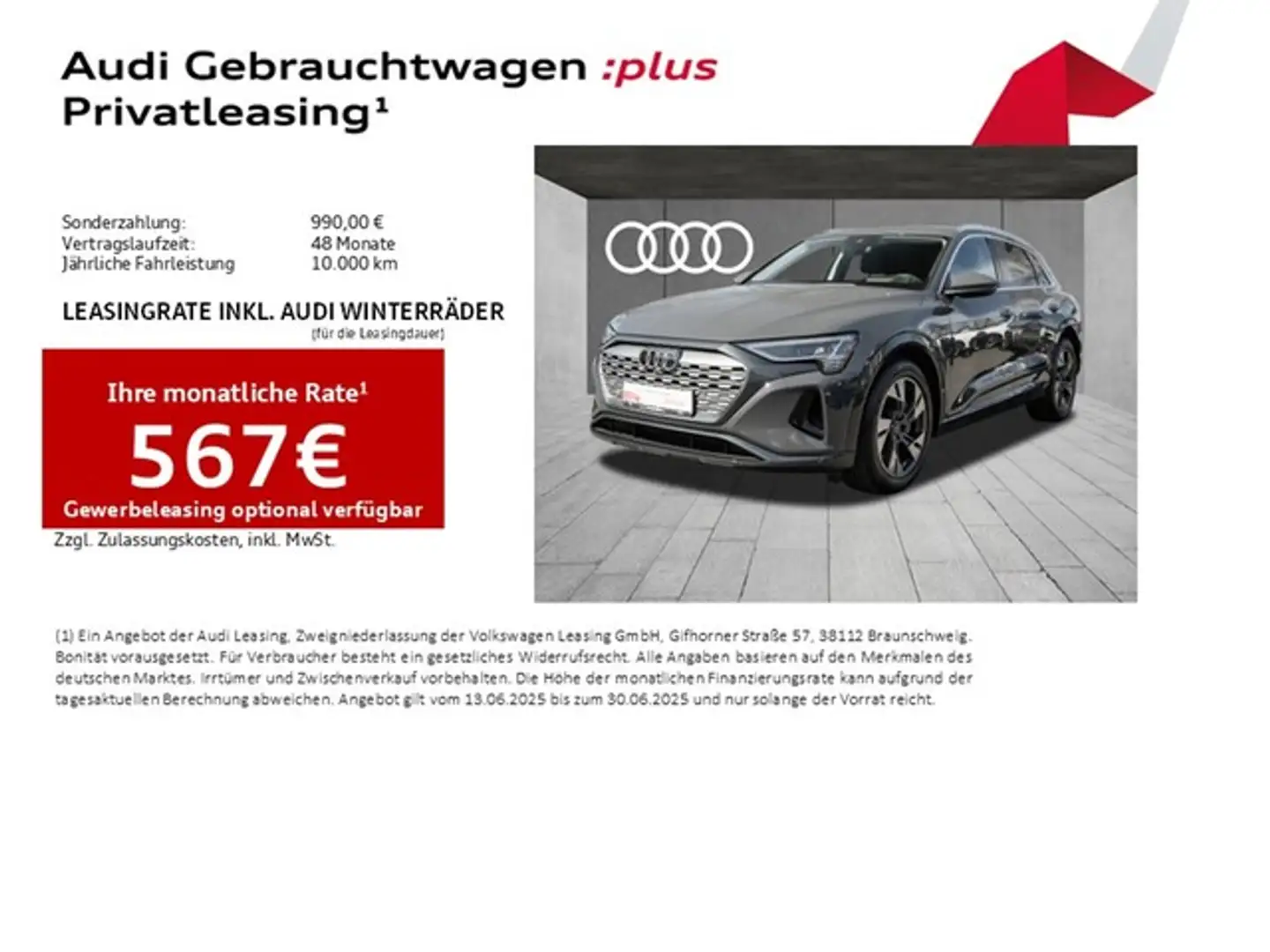 Audi Q8 e-tron 50 quattro Advanced LM20 Matrix LED AHK Memory ... Grau - 2