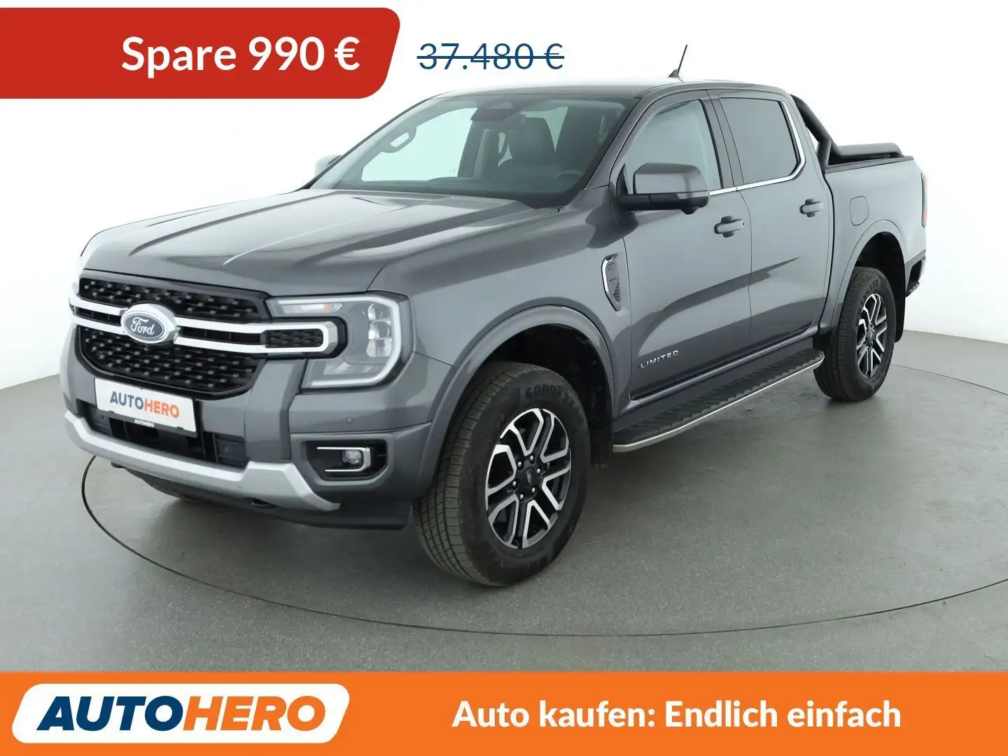Ford Ranger 2.0 TDCi EcoBlue Limited 4WD Doppelkabine Aut. Grau - 1