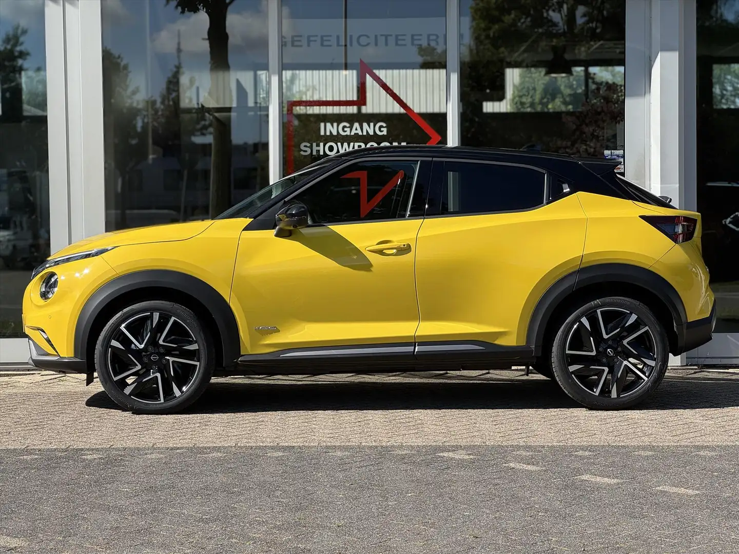 Nissan Juke Hybrid 143pk N-Design | NIEUW | Cold Pack | Techno Geel - 2