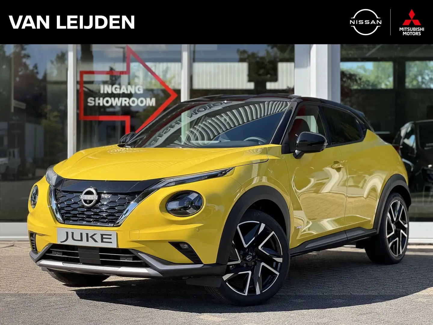 Nissan Juke Hybrid 143pk N-Design | NIEUW | Cold Pack | Techno Geel - 1